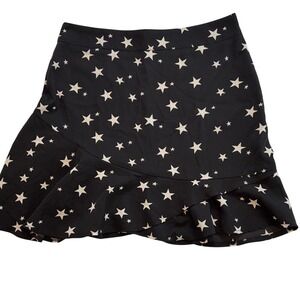 Nasty Gal Black and White Starry Mini Skirt Size 6 Flouncy Twee Coquette